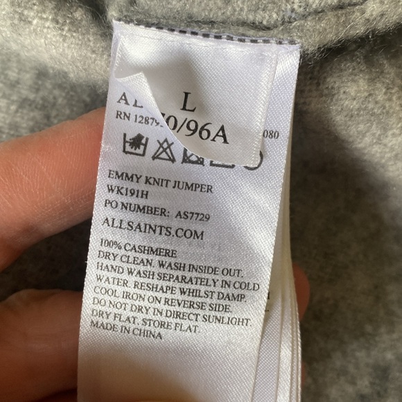 All Saints “Emmy Knit Jumper” Cashmere sweater in sz M/L - Picture 6 of 13